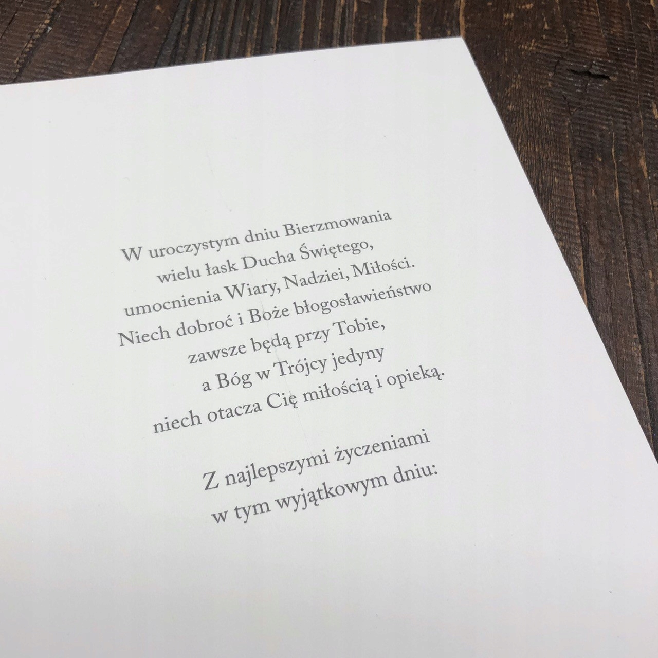 Kartka Pamiątka Sakramentu Bierzmowania Marka inna marka