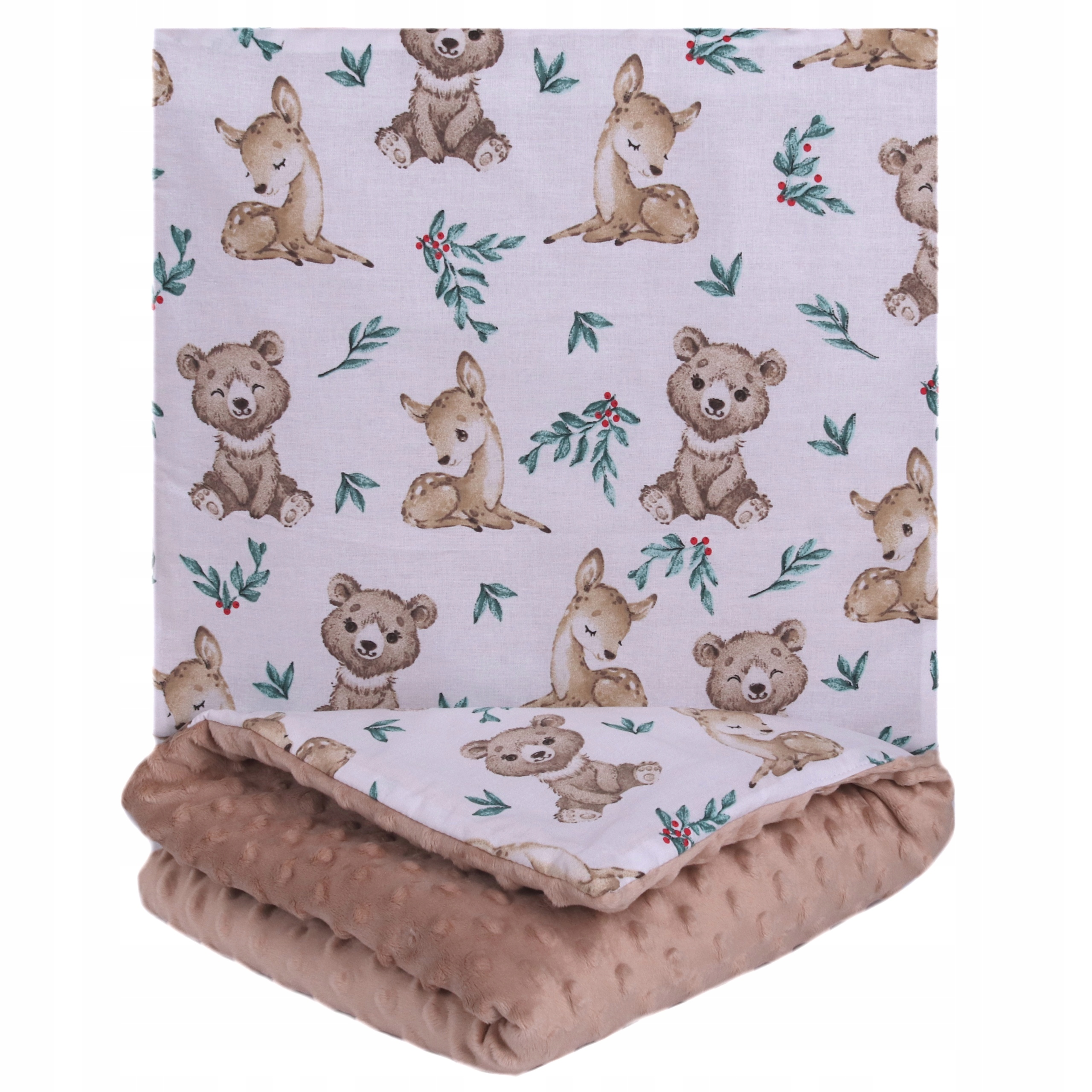 KOCYK DO WÓZKA + PODUSZKA KOMPLET MINKY DWUSTRONNY 2w1 123BABY