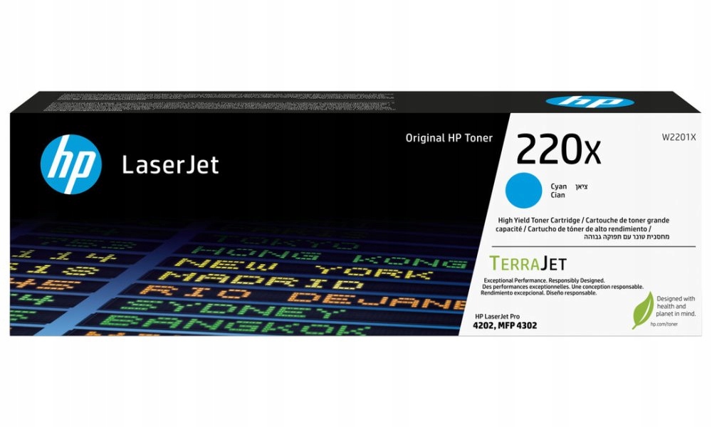 Hp toner 220X (azurový, 5500str.) pro LaserJet Pro 4202dn, 4202dw, Mfp 4302