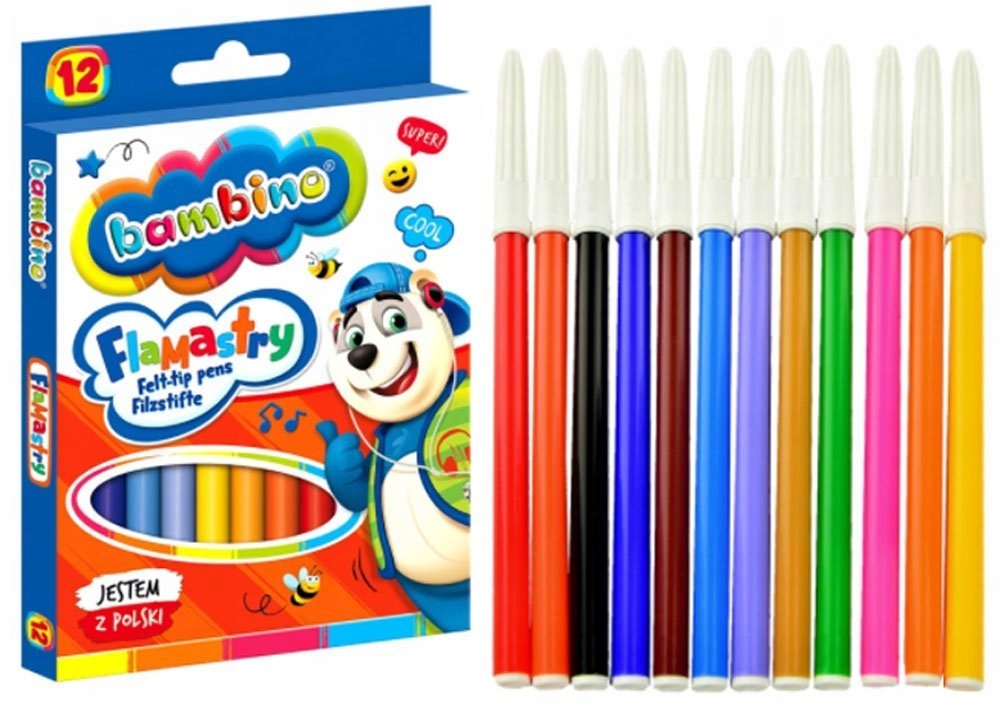 

Flamastry Szkolne Mazaki Pisaki Bambino