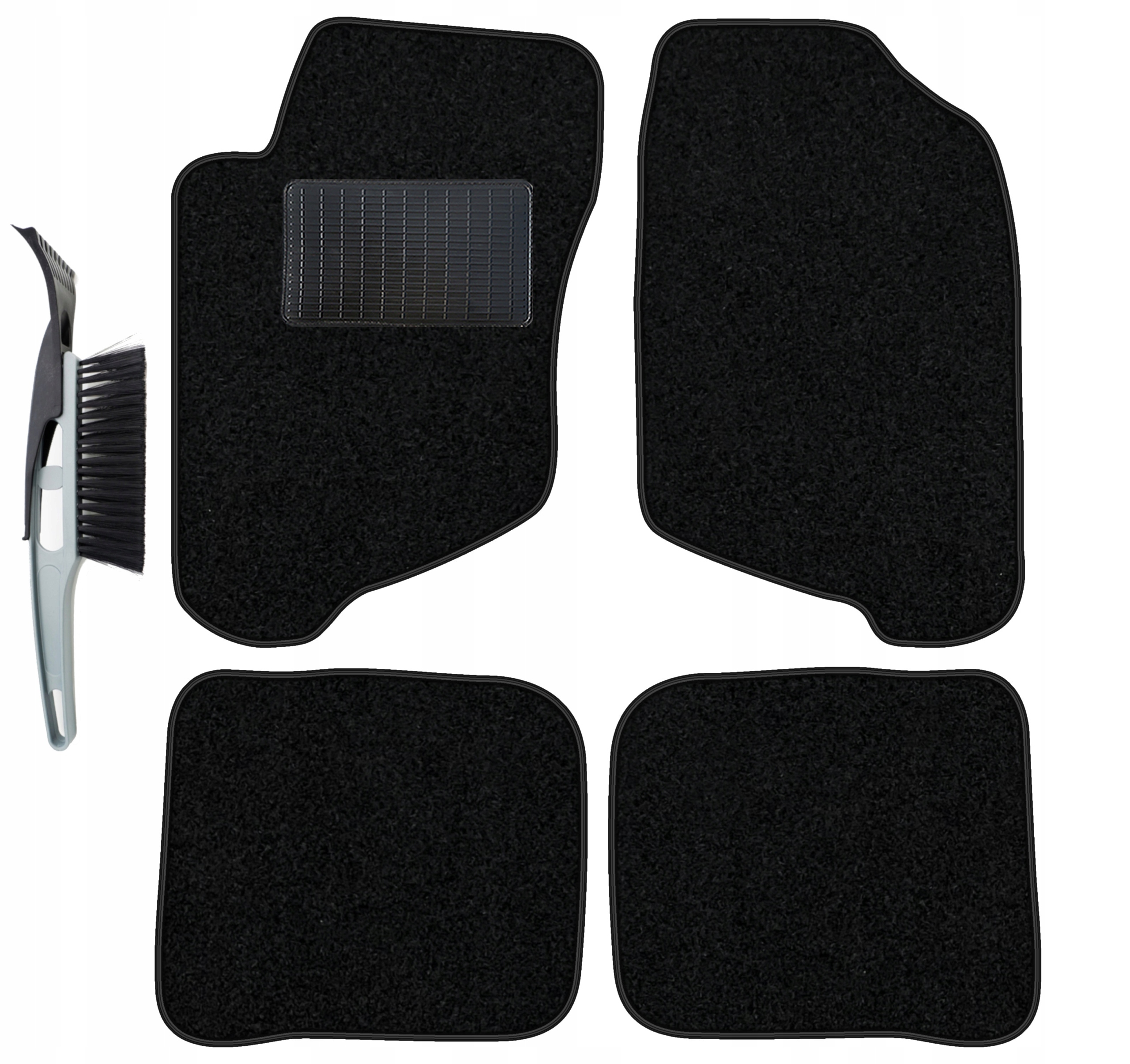 Auto Velours Autoteppiche Schwarz Automatten passend für Toyota Corolla E11 1997-2001 - Schwarze - Ziernähte