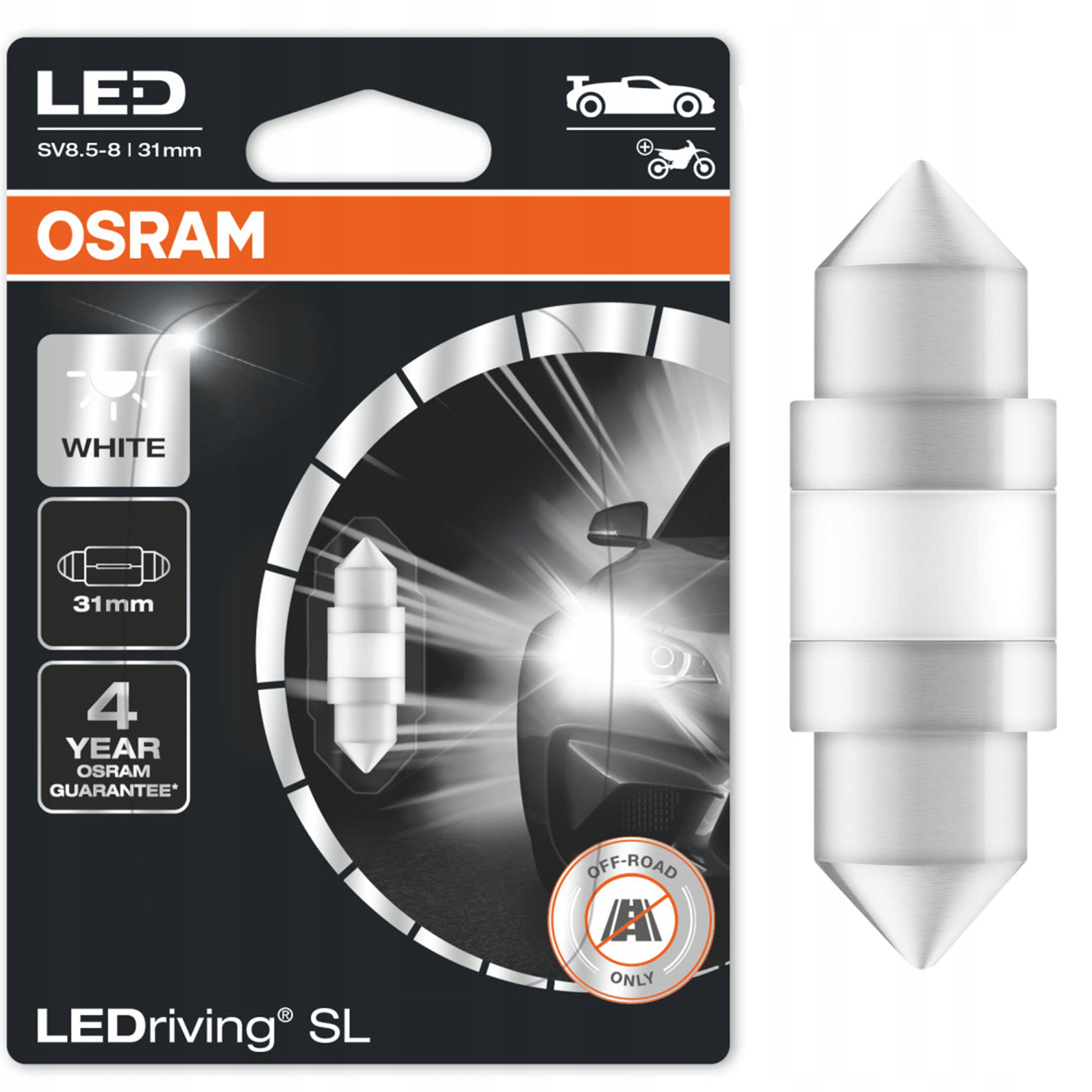 

Osram Żarówka Led Premium New C5W 31mm 6000K Biała