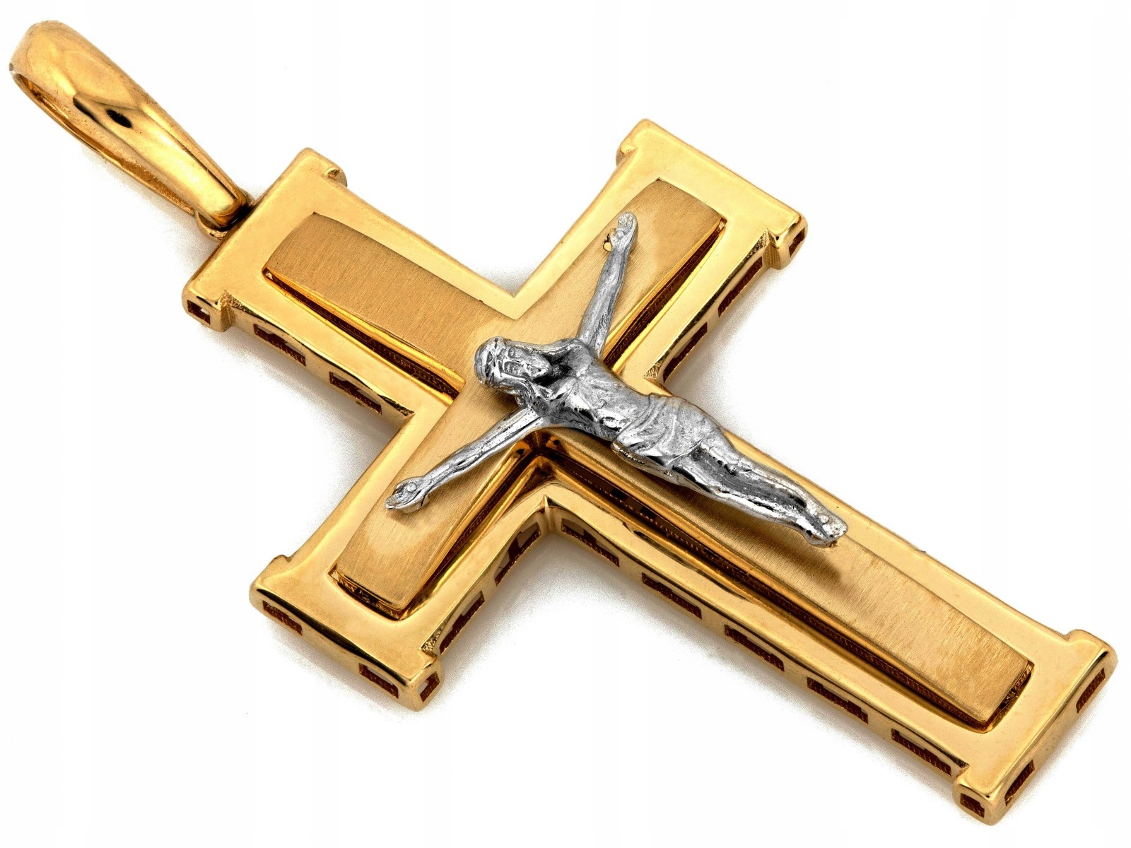 Zlatý 585 přívěsek Křížek s Ježíškem Váha 5.08 g jako dárek