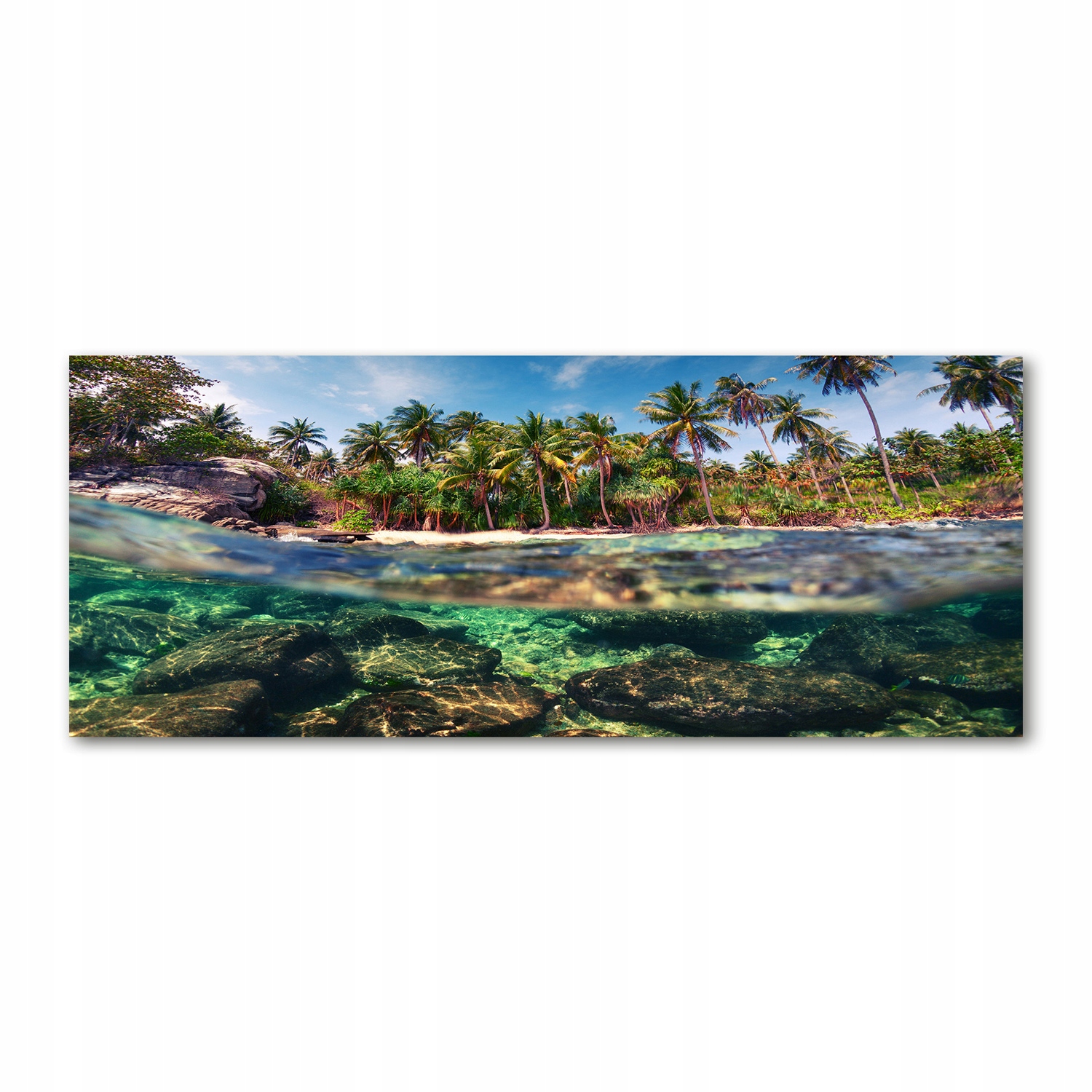 

Foto obraz szkło akryl Tropikalna plaża 125x50 cm