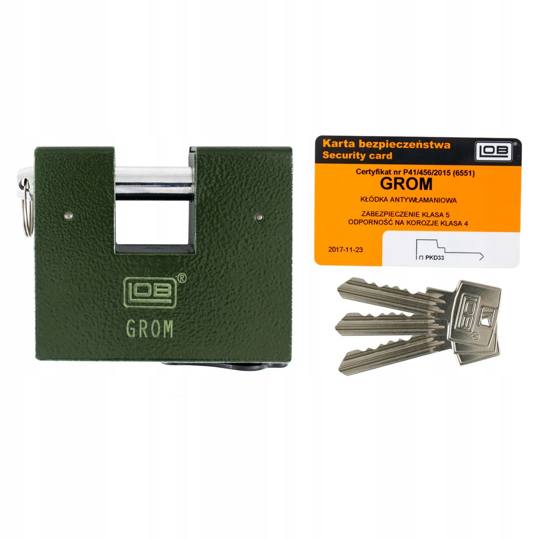 Zámkový visací zámek Lob Grom KT11-65-15 třída 5 atest C Nato 12 mm