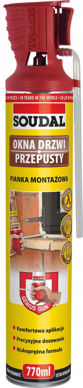 SOUDAL PIANKA PIANA MONTAŻOWA GENIUS 770ml