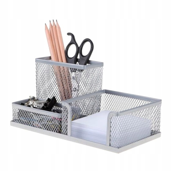 

Przybornik na biurko metalowy Net 3A Z9058 srebrny