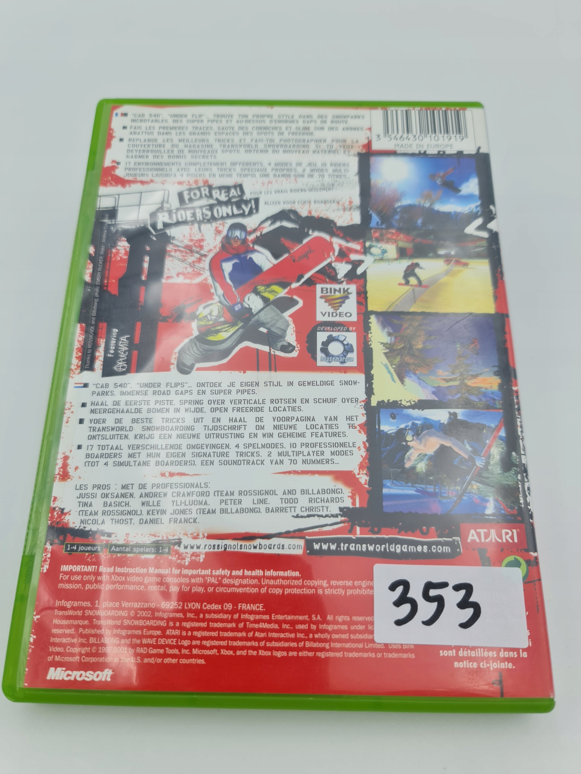 XBOX TRANSWORLD SNOWBOARDING Platforma Microsoft Xbox