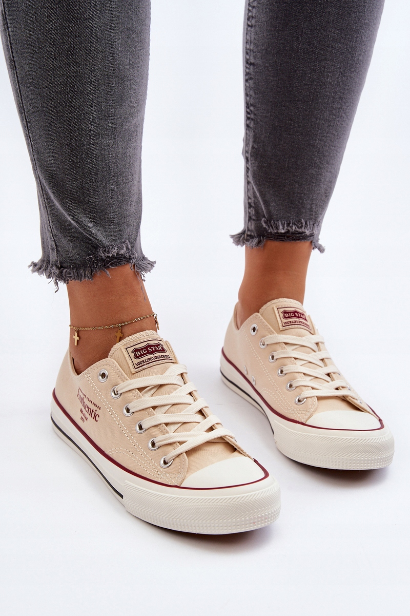 TRAMPKI DAMSKIE MATERIAŁOWE BIG STAR NN274236 BEŻOWE 39 Płeć kobieta