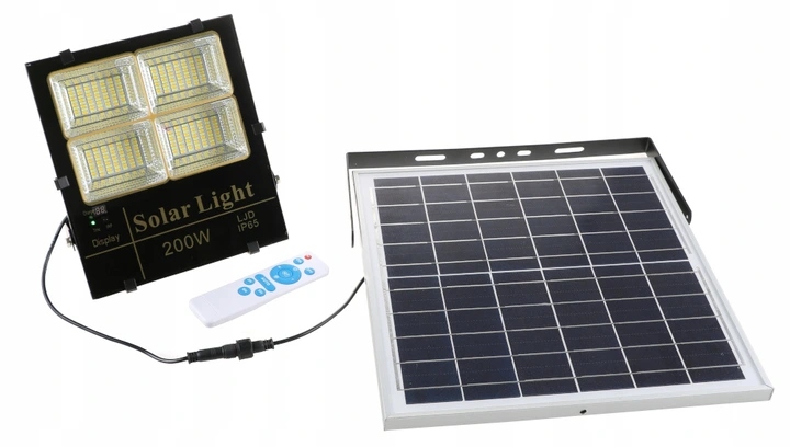 Lampa Solarna Uliczna Led 200W Czujnik Trzy Barwy