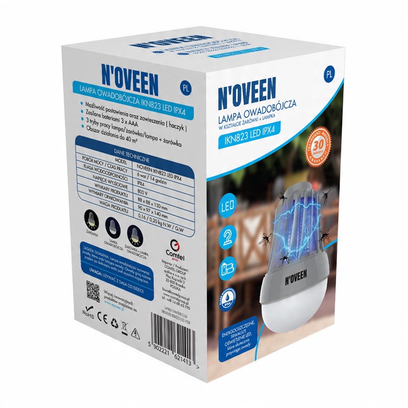 

Bezprzewodowa Lampa Owadobójcza IKN823 Led 3 Tryby