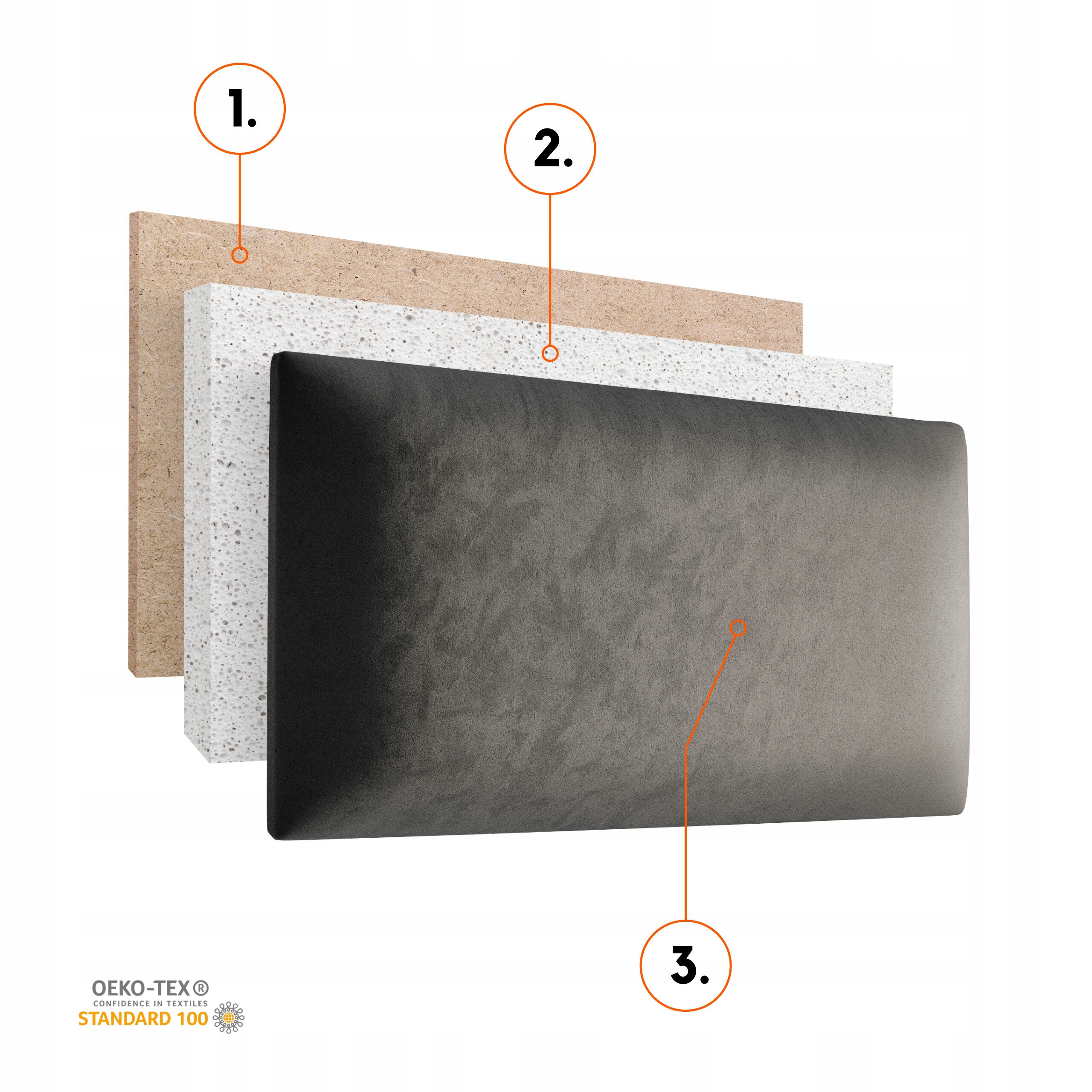 PANELE TAPICEROWANE ŚCIENNE 90x30 WEZGŁOWIE 3D Kod producenta PT-700-90-30-T30