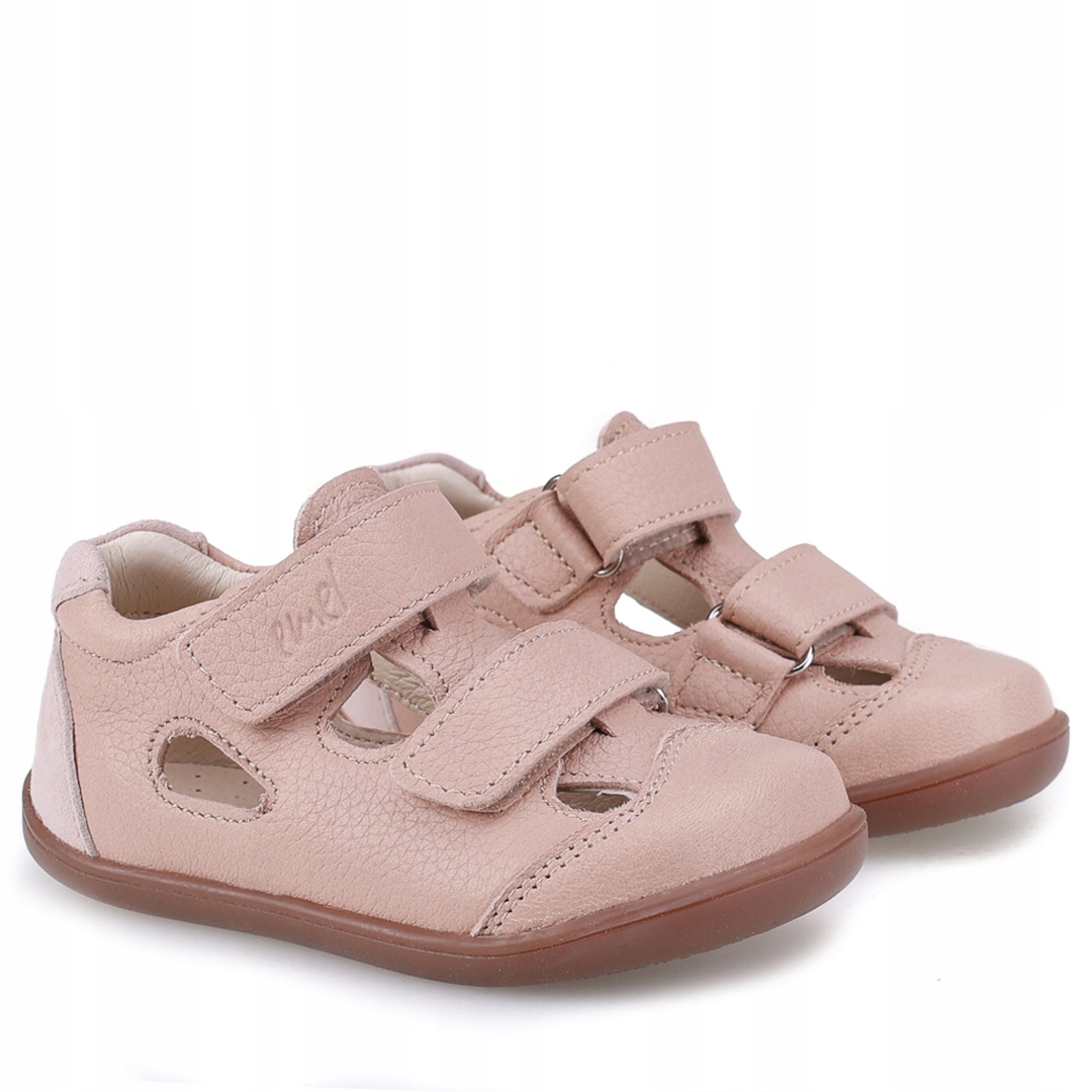 Półbut Emel E2825-1 barefoot skórzany sandał pełny beżowy r. 24