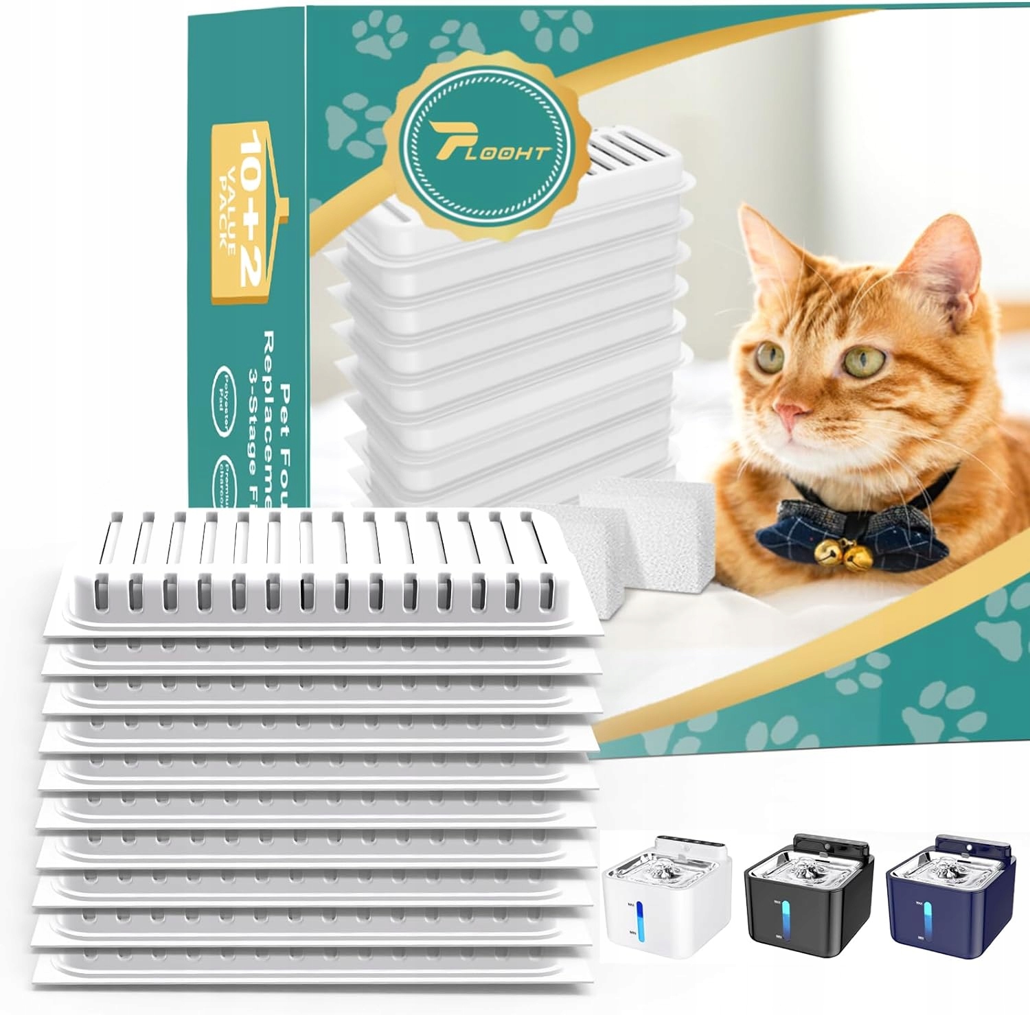 Levně Filtry Do Fontány Pro Kočky plast 1 ml