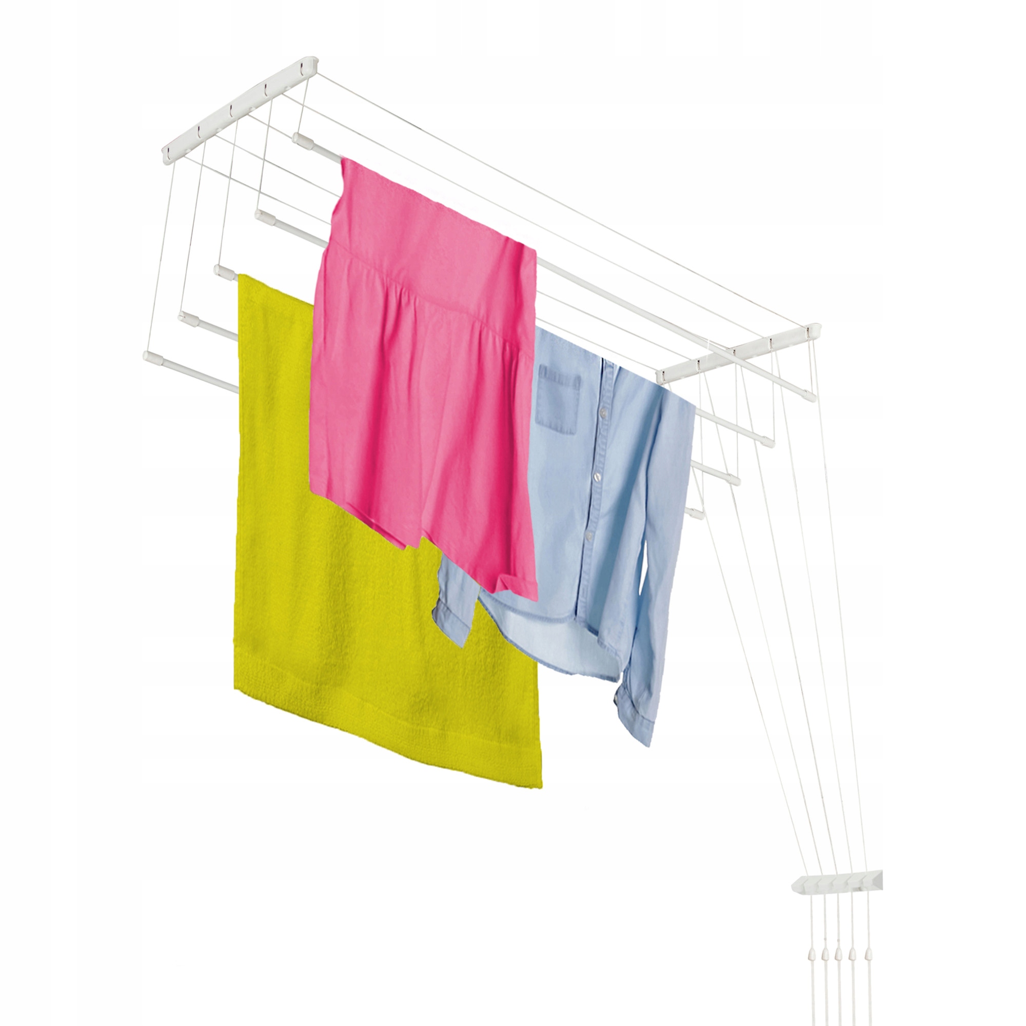Levně Sušák Na Stropní Prádlo Koupelna 5 Prvků 120cm Odolný Solidna