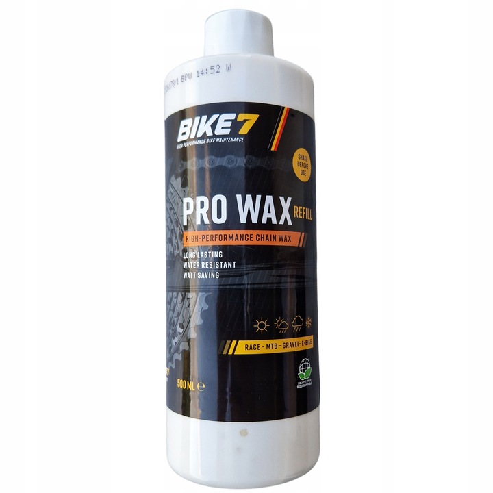 Bike 7 Pro Wax Wosk Smar Do Łańcucha Rowerowego 500 ML 0,5L Dolewka BIKE7