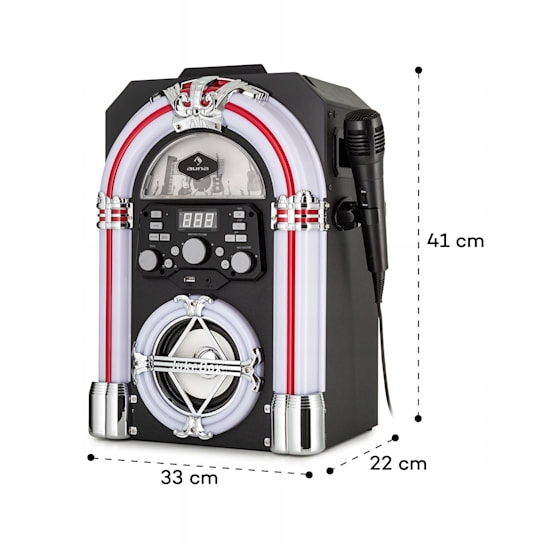 Караоке CD BT DAB + / FM USB MP3 LED музыкальный автомат Brand Auna