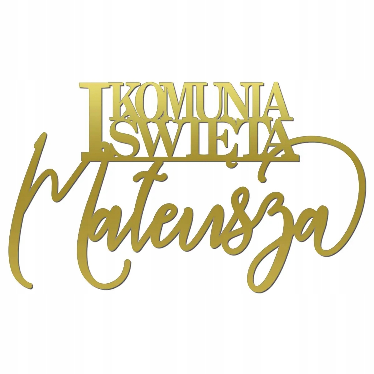

Sidder I Komunia Święta topper na tort imię Złoty