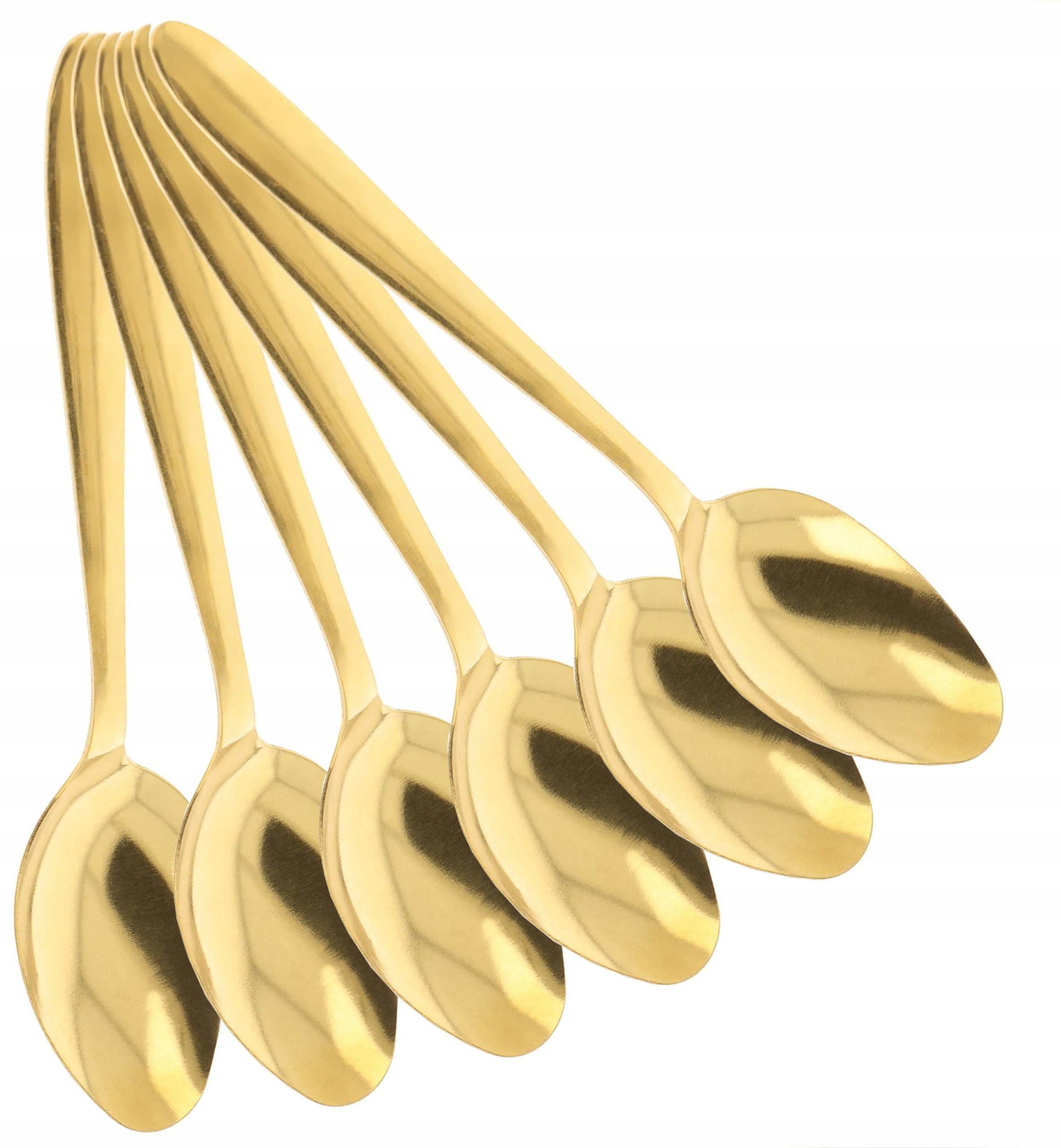 ZŁOTE ŁYŻKI STOŁOWE DO ZUPY SZTUĆCE ŁYŻKA STOŁOWA ELEGANCKI ZESTAW 6 szt. Typ produktu wielorazowy