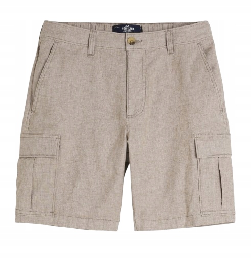 Kraťasy krátké Hollister M šortky len béžové kapsáče cargo