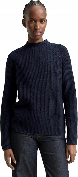 Tom Tailor Tmavě Modrý Svetr S Pologolfem A Přiléhavým Střihem XL Jpa