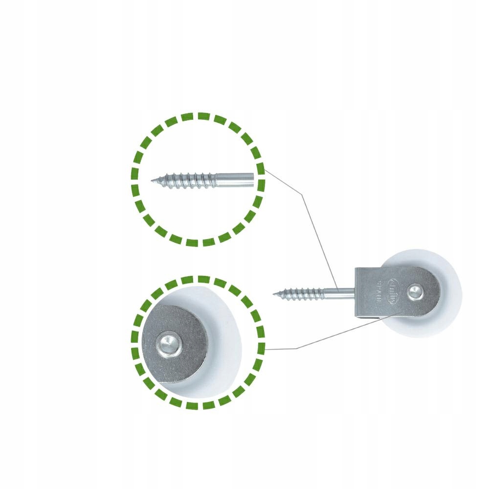 Bloczek do linek Stal WKRĘT plastikowe kółko 39mm Typ bloczek