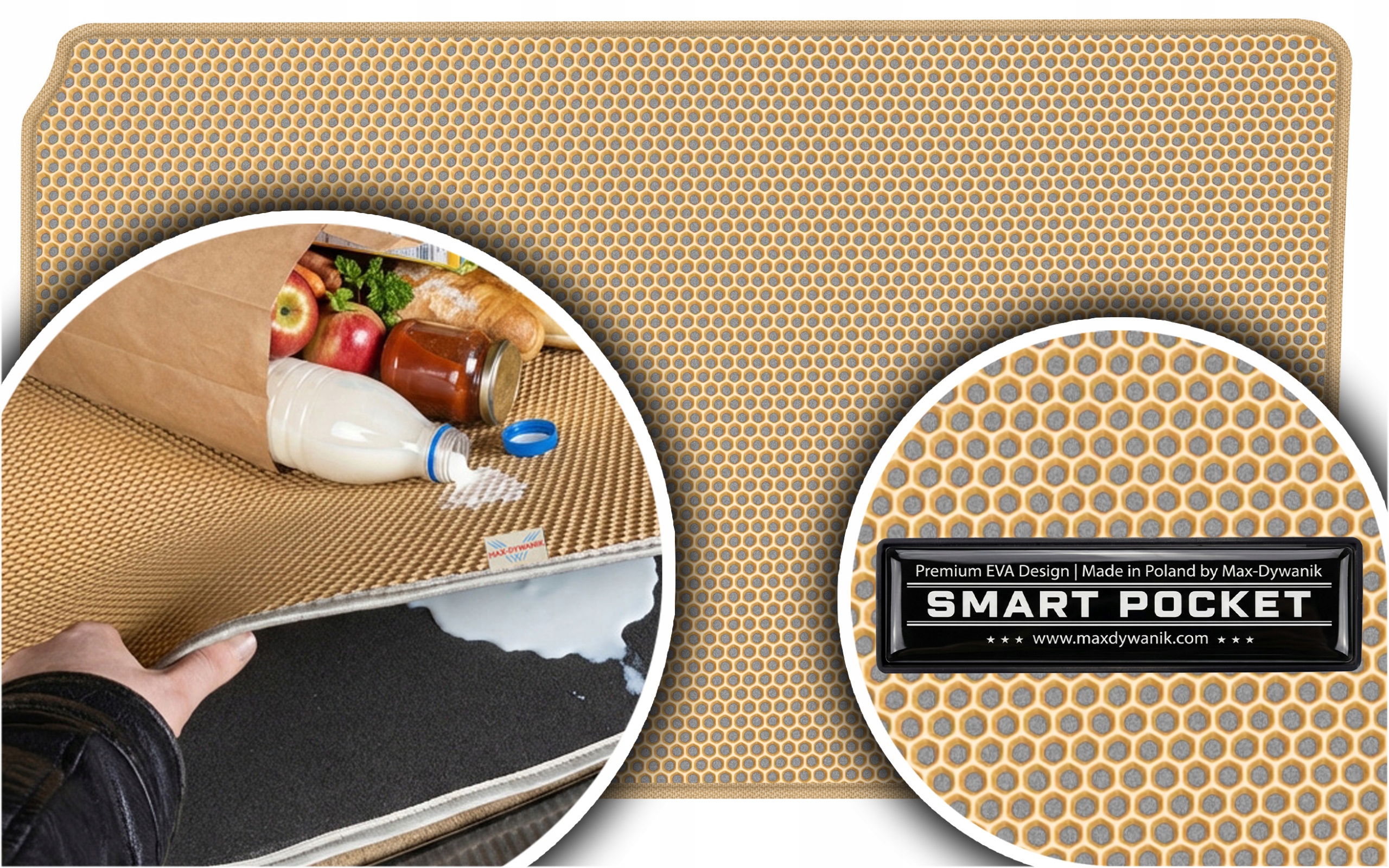 Fiat Qubo III kombivan 2008-2020 Vložka do zavazadlového prostoru Eva Smart Pocket Béžová