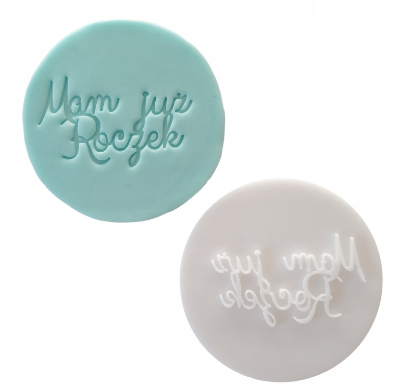 

Stempel do masy cukrowej napis Mam już Roczek