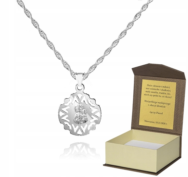 925 Stříbrný řetízek medailonek Dedikace 45 cm LM53