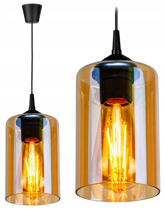 

Lampa Szklana Wisząca Sufitowa Żyrandol Led
