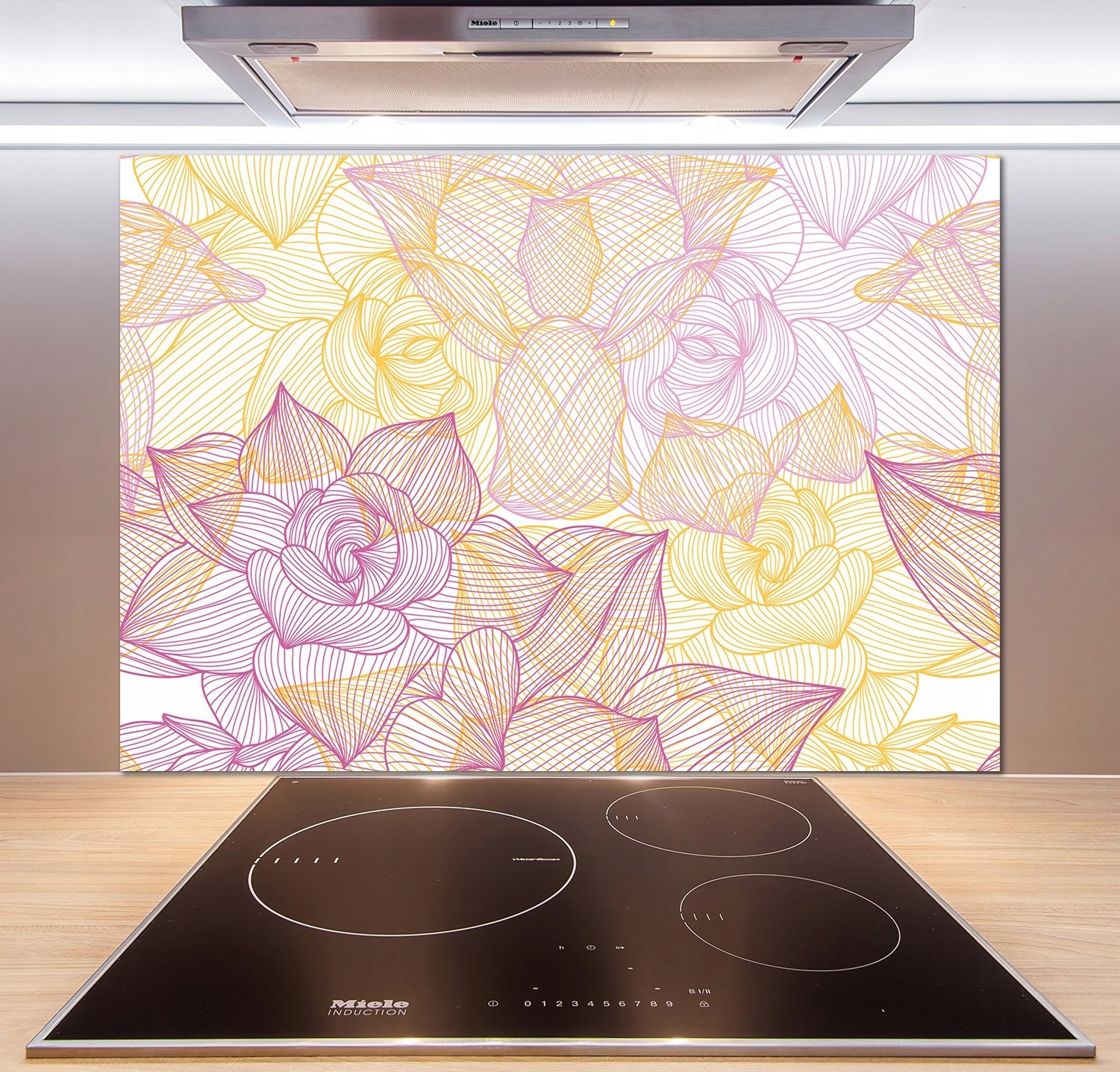 

Panel do kuchni Kwiecisty wzór 100x70 cm + Klej