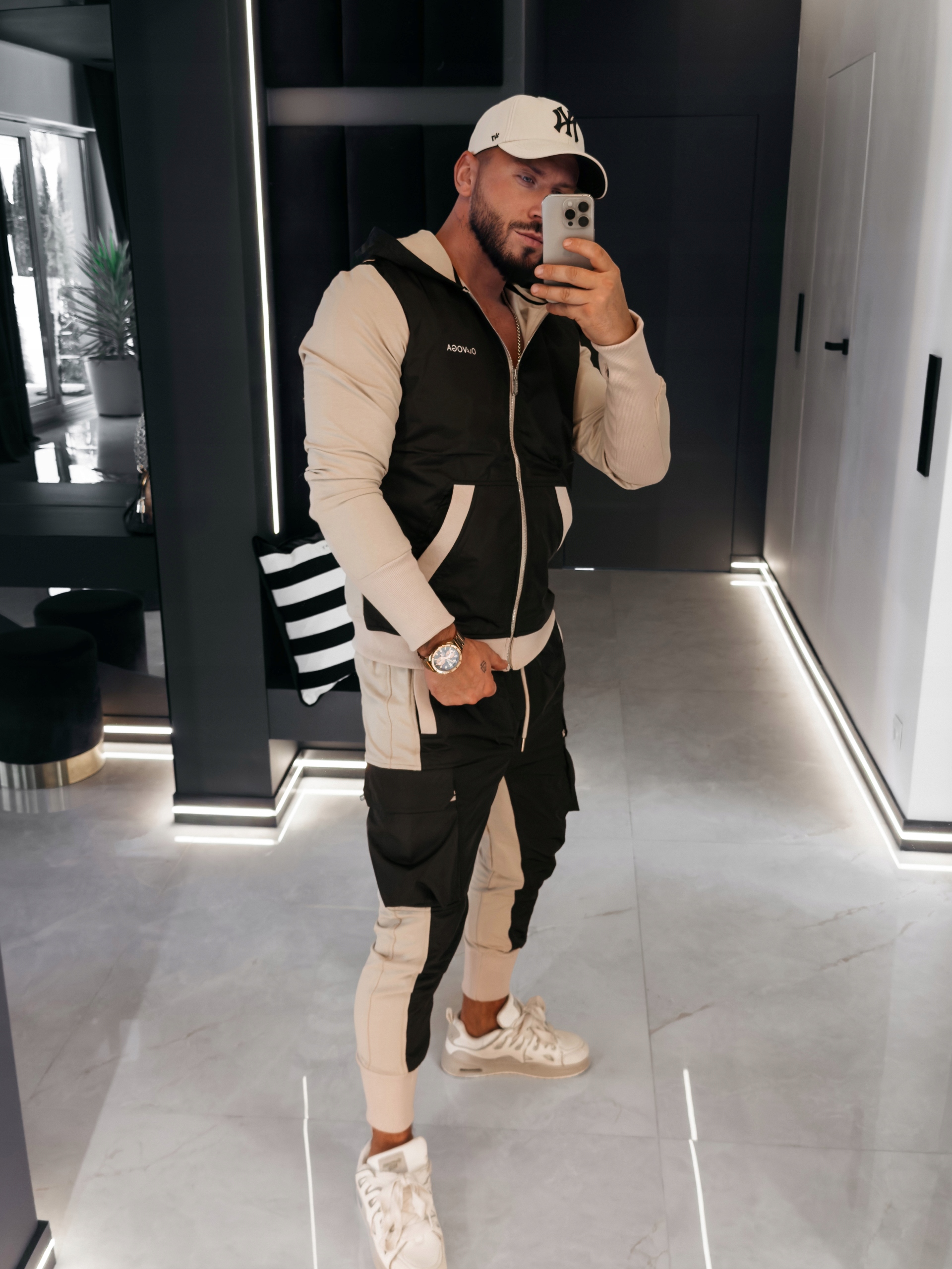 Pánský Komplet Rally Olavoga Černý Béžový XL