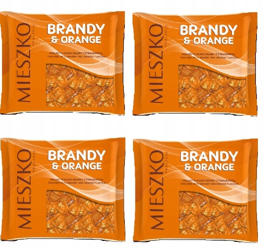 Levně 4x 1kg brandy Mieszko & pomerančové pralinky