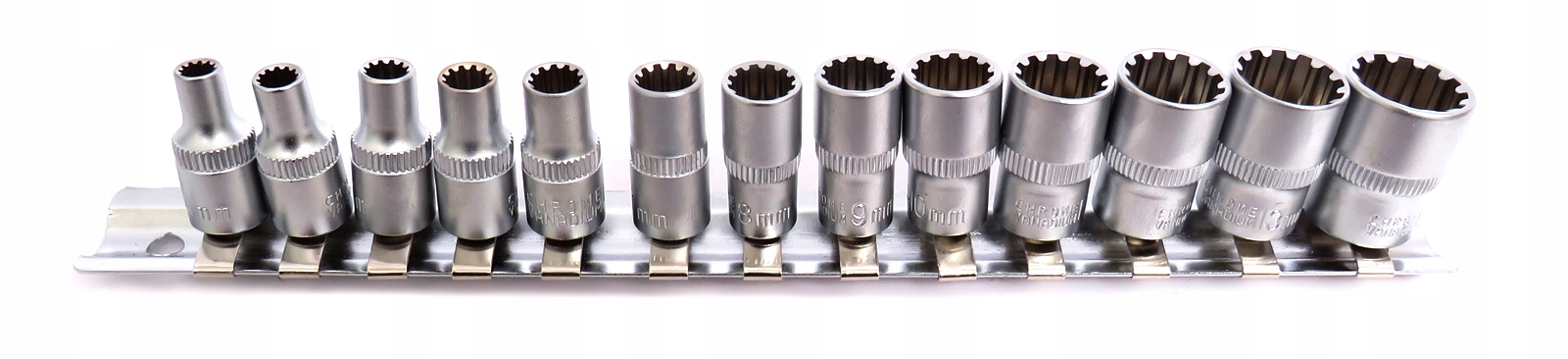 Nasadki Spline Na Szynie 1/4 13 Sztuk Stal Cr-V ft1007