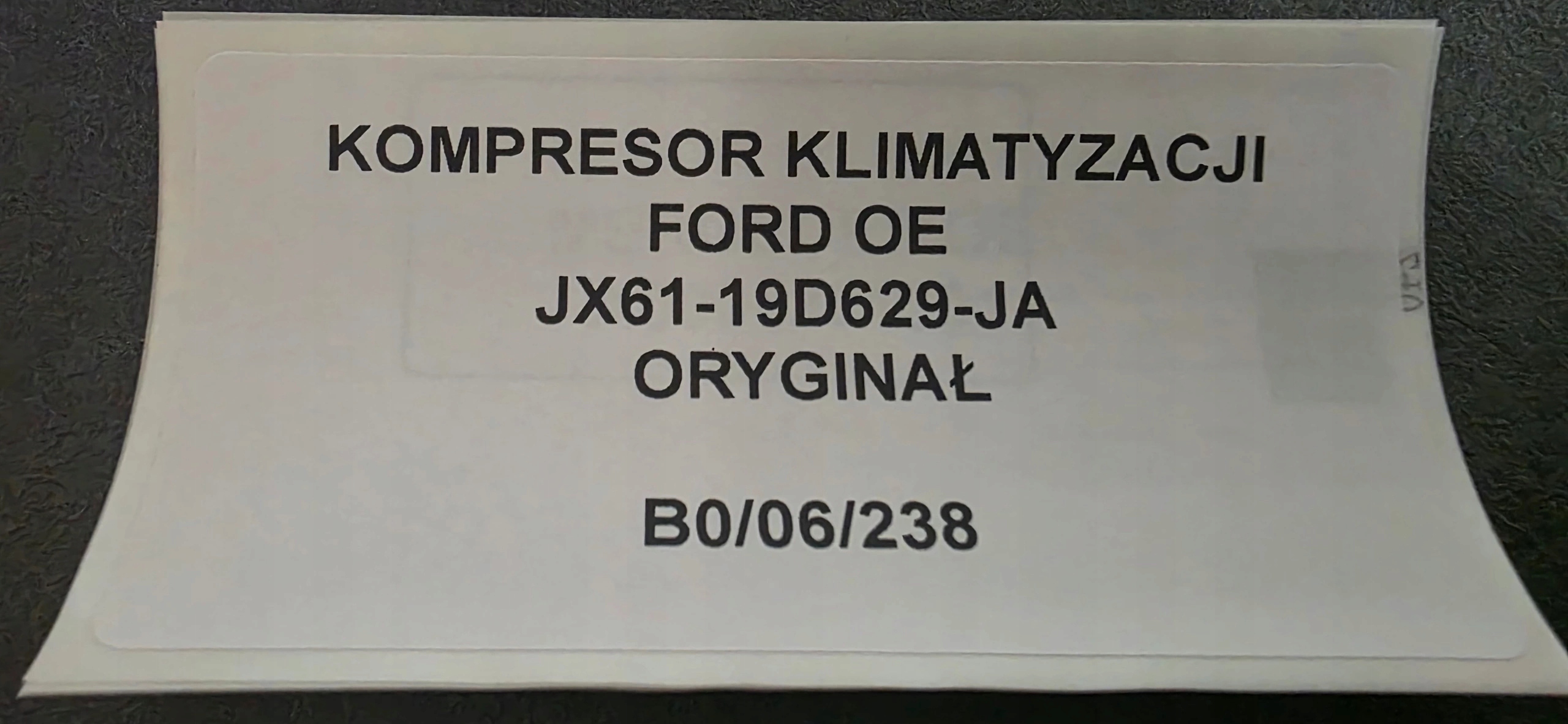 kompresor klimatizaci FORD OE originál JX61-19D62-JA