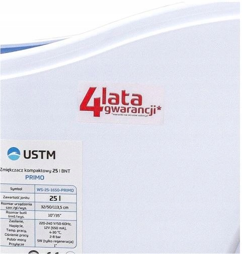 ZMIĘKCZACZ WODY STACJA UZDATNIANIA UZDATNIACZ WODY PRIMO 25L GŁOWICA BYPASS Kolor dominujący biały