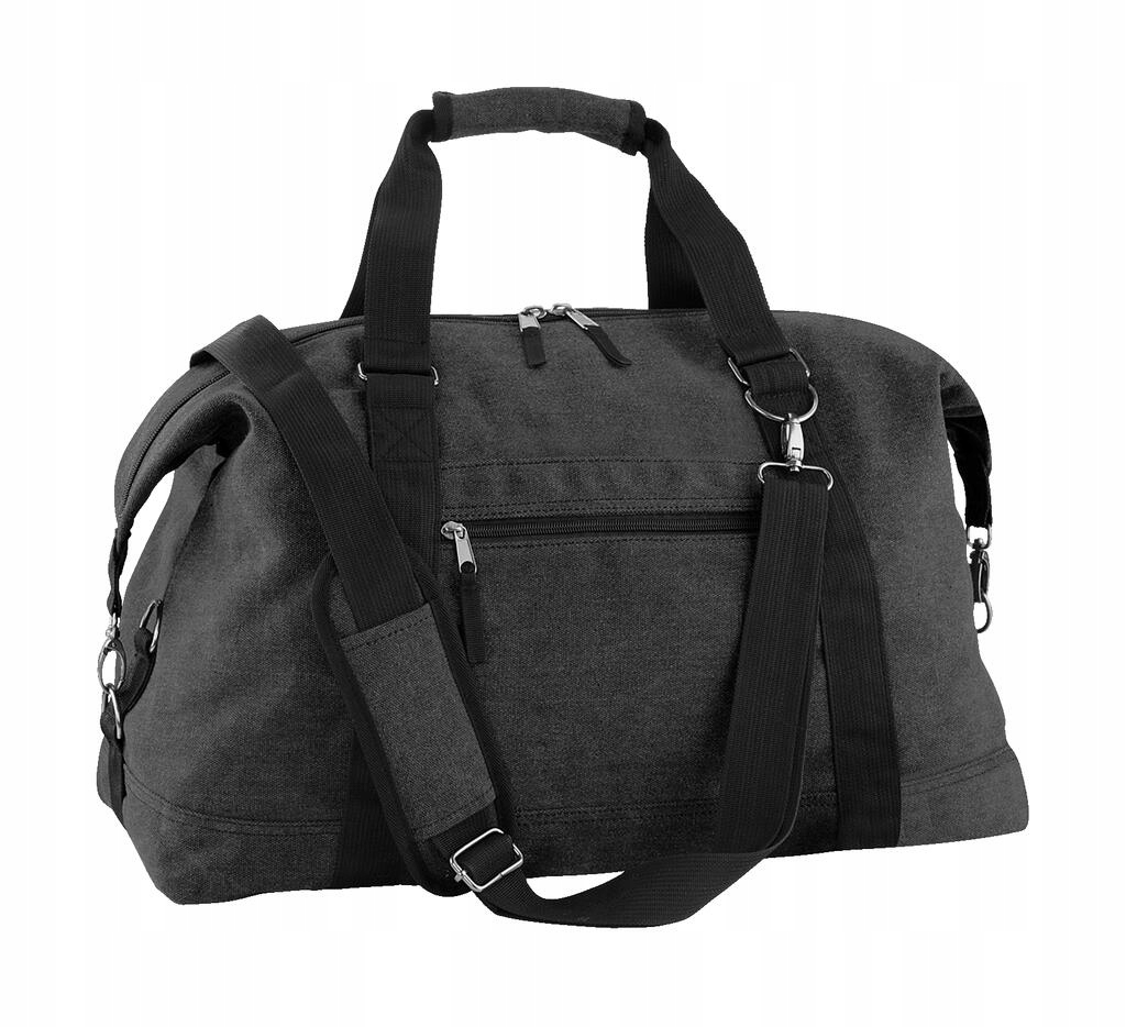 Torba Podróżna Płócienna Vintage Canvas Weekender Vintage Black