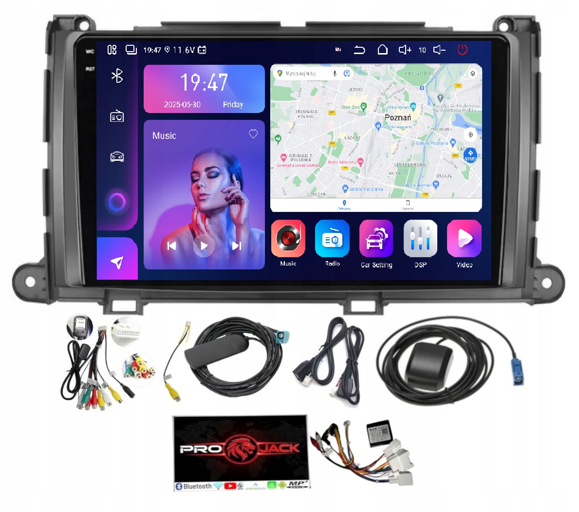 Rádio Navigácia Toyota Sienna 2010-2014 Carplay Android 8/256GB Sim