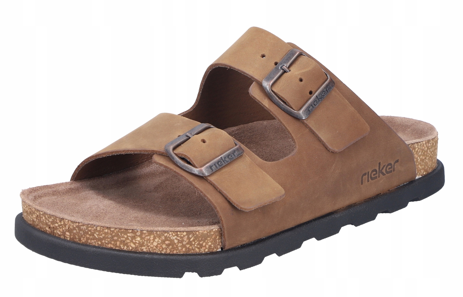 Rieker 21190-26 vel.41 hnědé kožené pánské pantofle Tuhost H