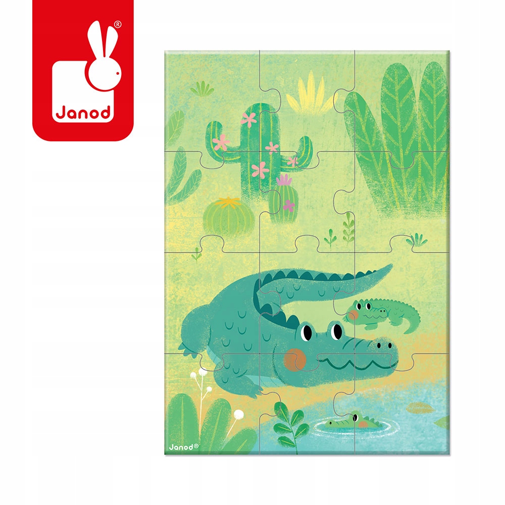 JANOD Mini puzzle do Zwierzątka - KROKODYLE 12 el. EAN (GTIN) 3700217326821
