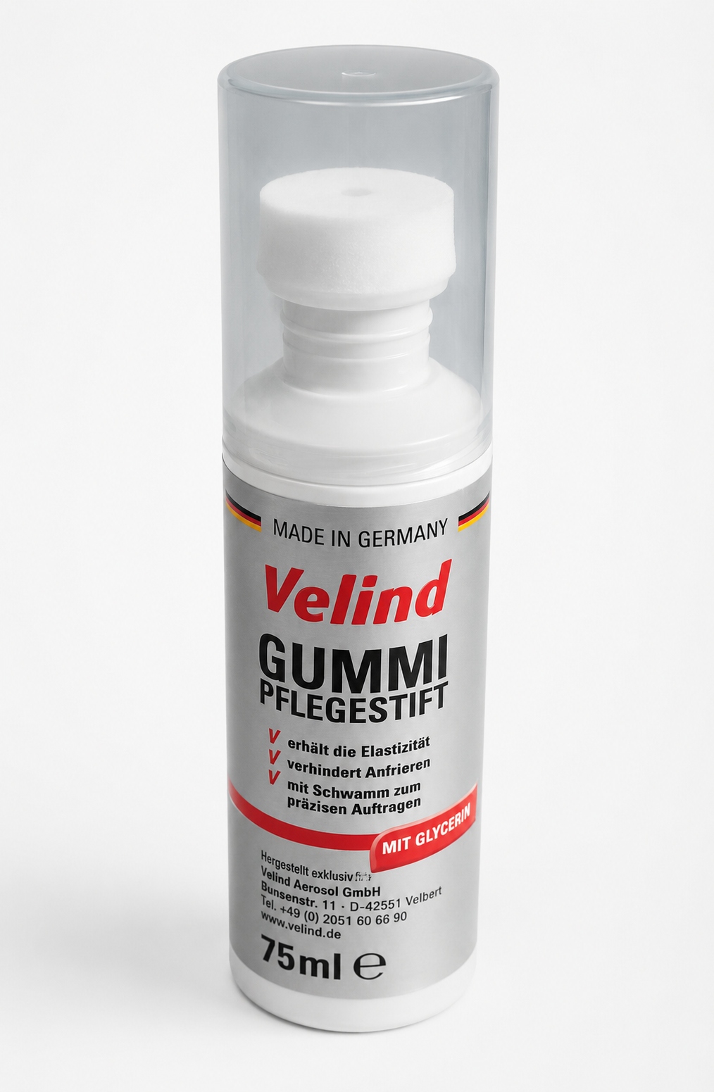 Sztyft do pielęgnacji gumy/uszczelek, z gliceryną, Velind 75ml