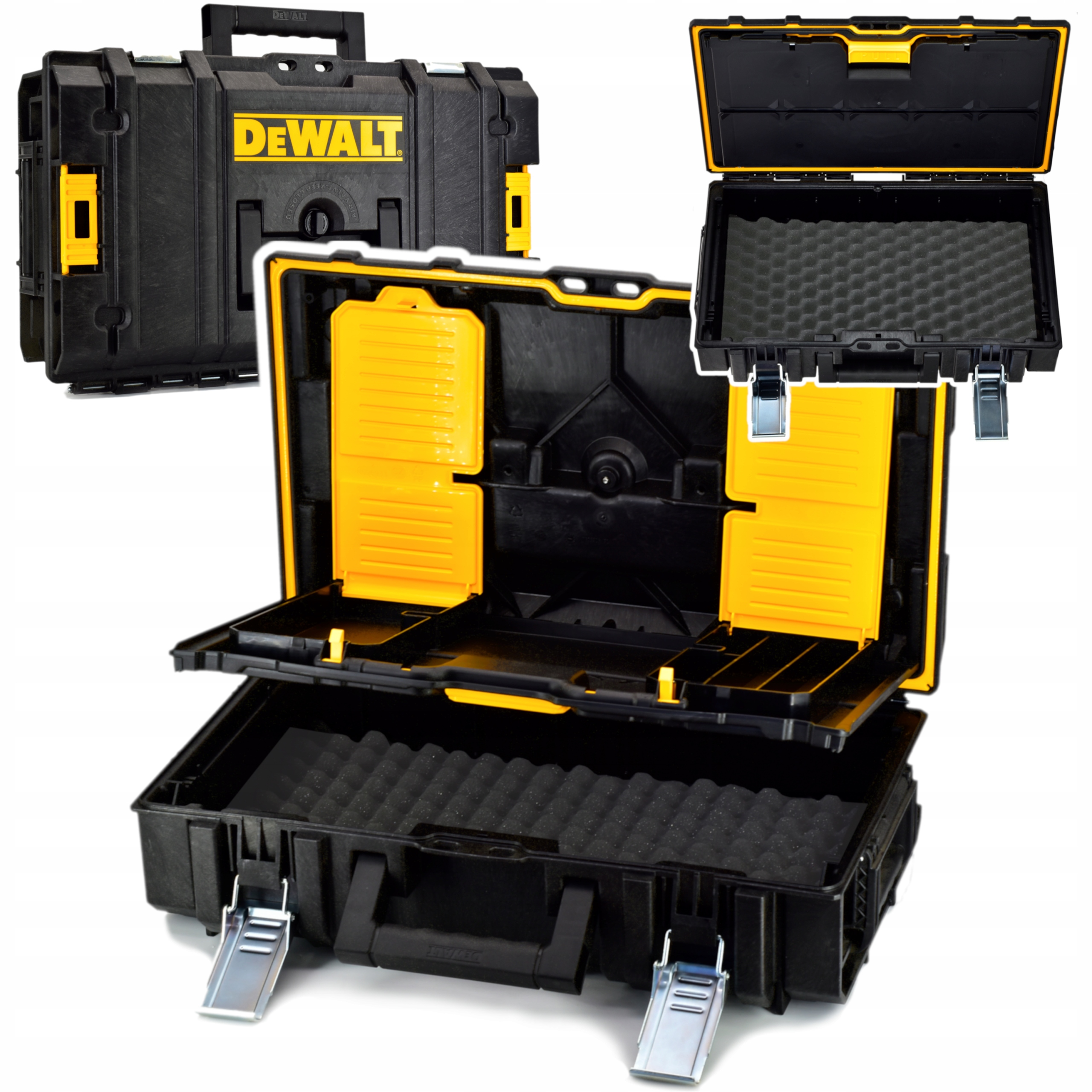 Dewalt DS150 Kufer skrzynia Walizka z oryganizerem Mocna i wytrzymała