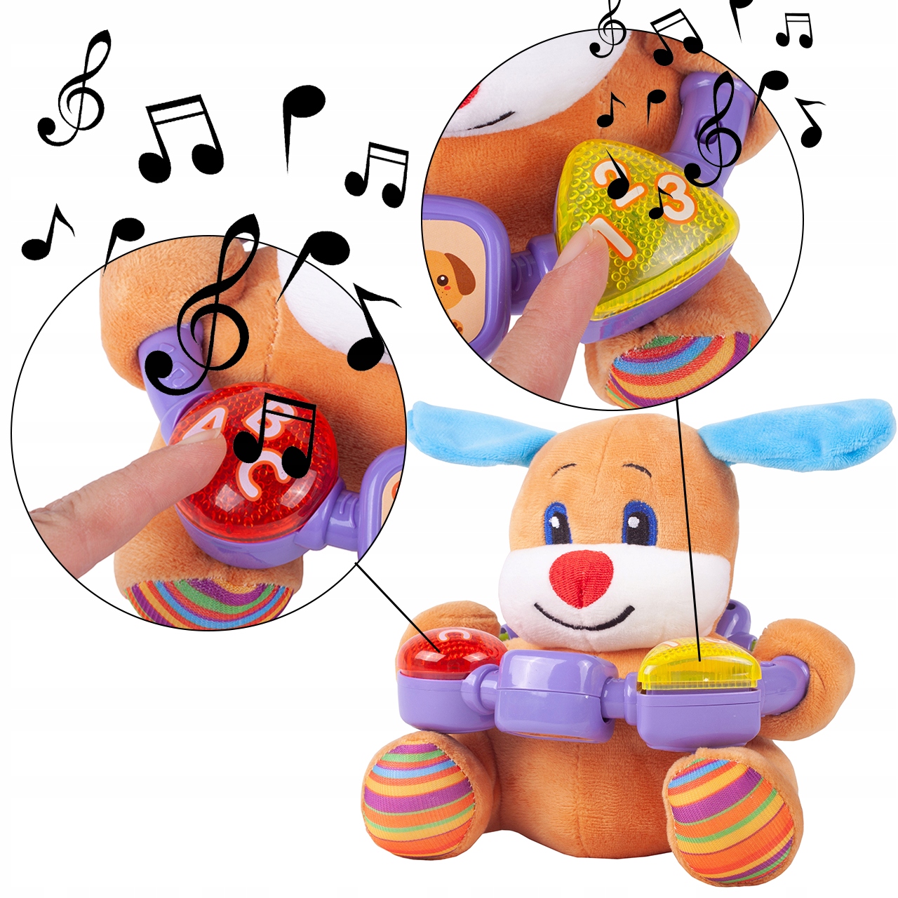 PIESEK INTERAKTYWNY PLUSZOWY MIECIUTKI PIES MÓWI ŚPIEWA DLA DZIECI Certyfikaty, opinie, atesty CE