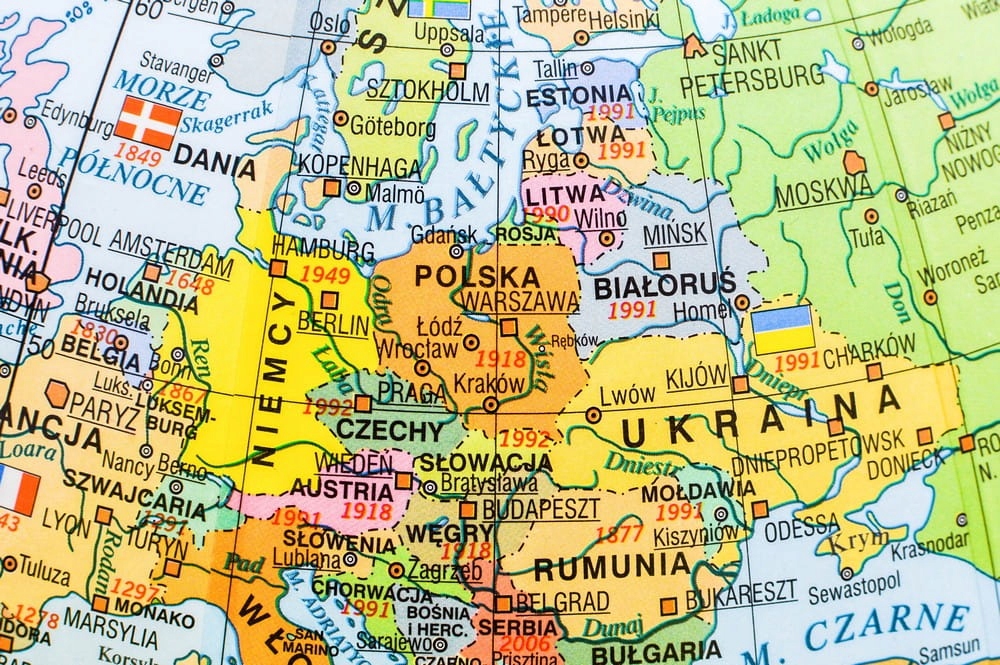 GLOBUS POLITYCZNY XXL 42 CM PODŁOGOWY WYSOKA NOGA Kolor Odcienie niebieskiego