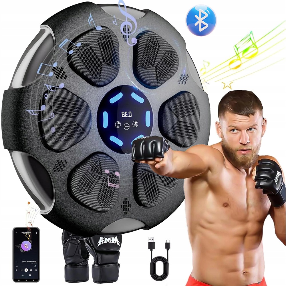 Music Boxing Machine Boxovací Trenažér S Bluetooth A Rukavicemi, Sada