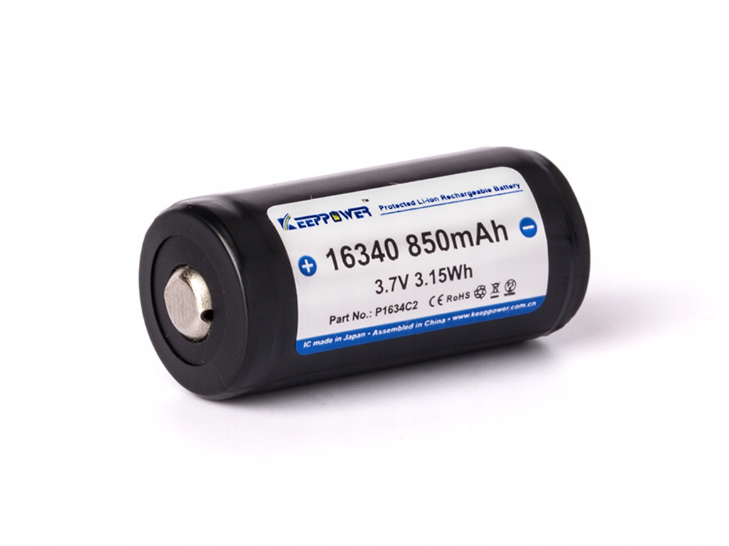 

Akumulator Keeppower Icr 16340 850mAh 3,7V (pcb)