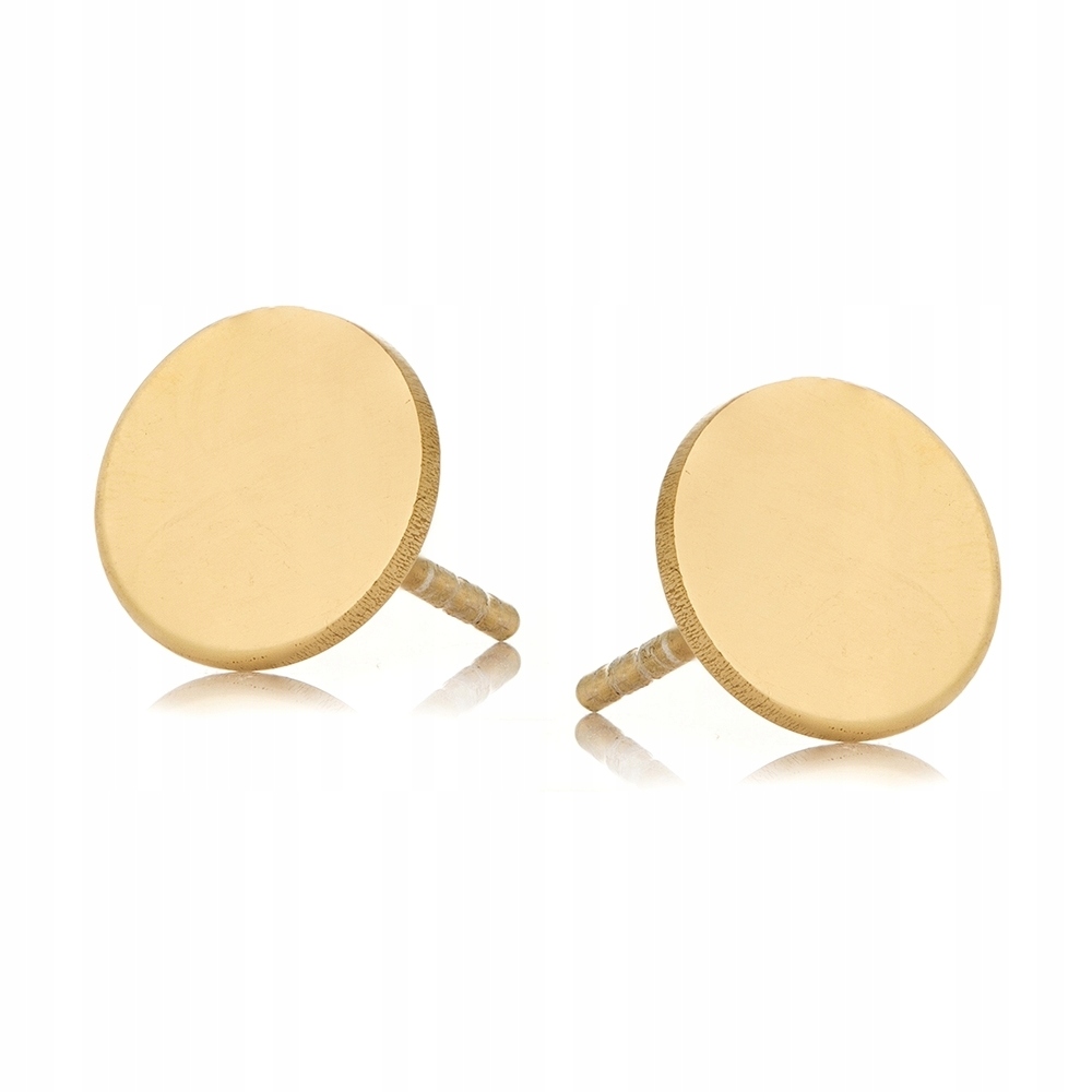 Kolczyki sztyfty pozłacane Ania Kruk złote okrągłe srebro 925