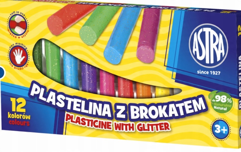 

Plastelina Astra z brokatem