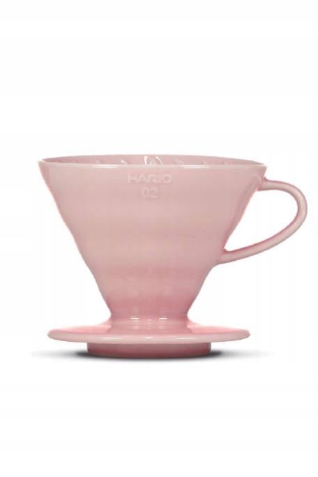 Ceramiczny dripper HARIO V60-02 różowy + filtry