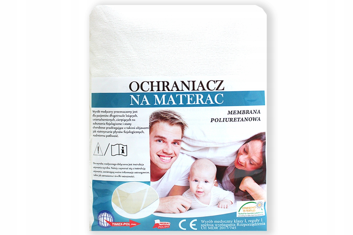 OCHRANIACZ POKROWIEC NA MATERAC 180x200 NAKŁADKA PODKŁAD WODOODPORNY PL Stan opakowania oryginalne